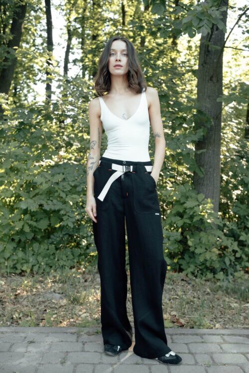 Women’s linen pants – Black