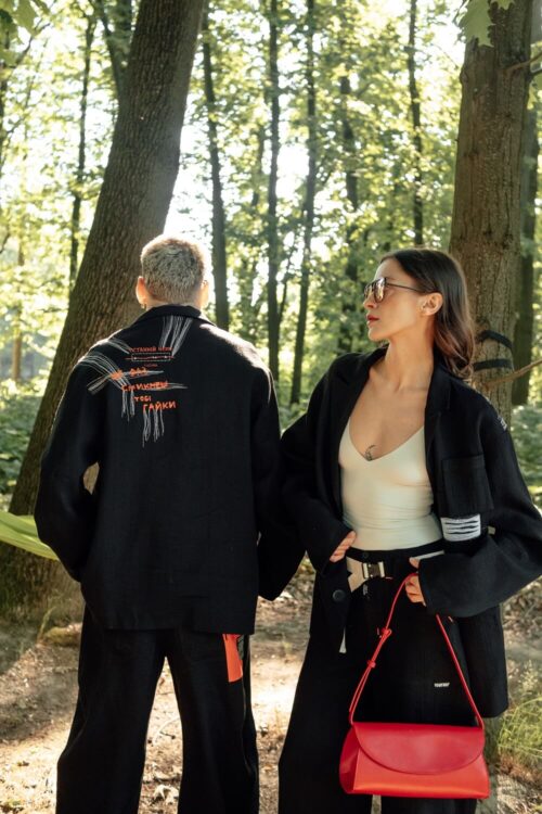 Unisex linen jacket – Black