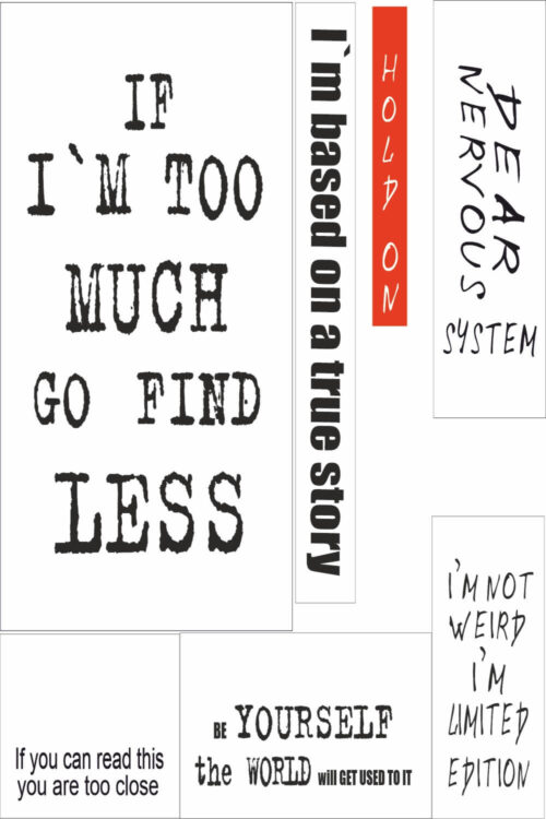 Jacket with patches “In English, please” – Ivory