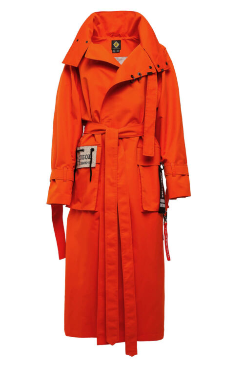 Unisex тренч зі змінним декором – Помаранчевий