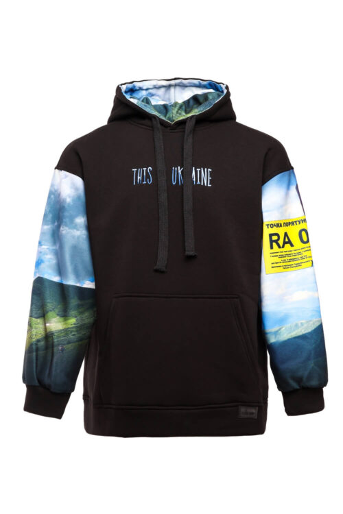 Unisex худі “Точка порятунку” – Чорний