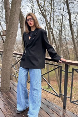 Піджак з патчами “In English, please” - Black, M-L